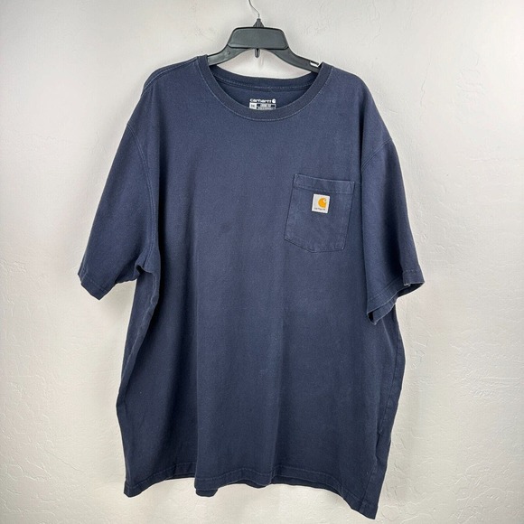 Carhartt Tshirt Mens 2XL Black 100% Cotton Loose Fit‎ Short Sleeve Pullover Tee - Picture 1 of 7